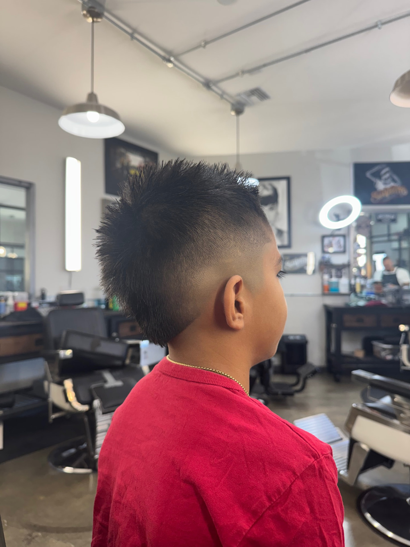 Children's mohawk fade haircut by Madeline