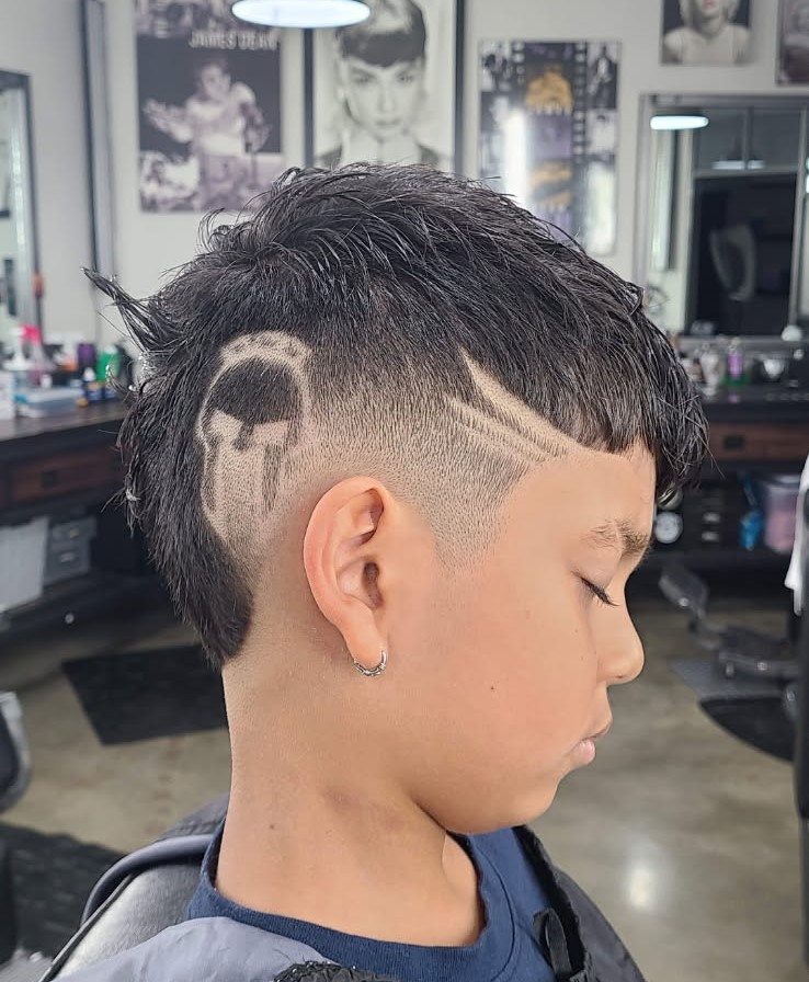 Children's custom portrait hair design by Jerry